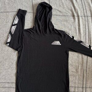 Boy's Long Sleeve Hooded Shirt Size M (10-12)